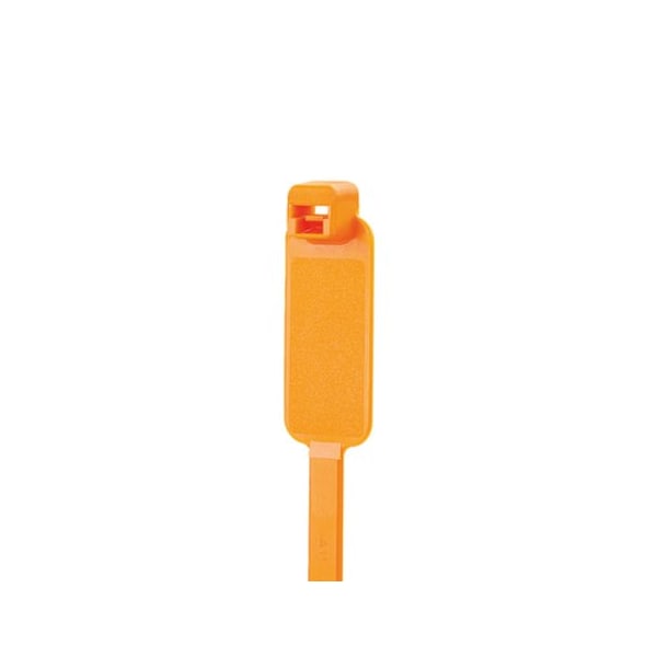 Cable Tie, 7-1/2 in L, 1-3/4 in Max Bundle Dia., Orange, Nylon 6/6, 50 lb Strength, 500 PK